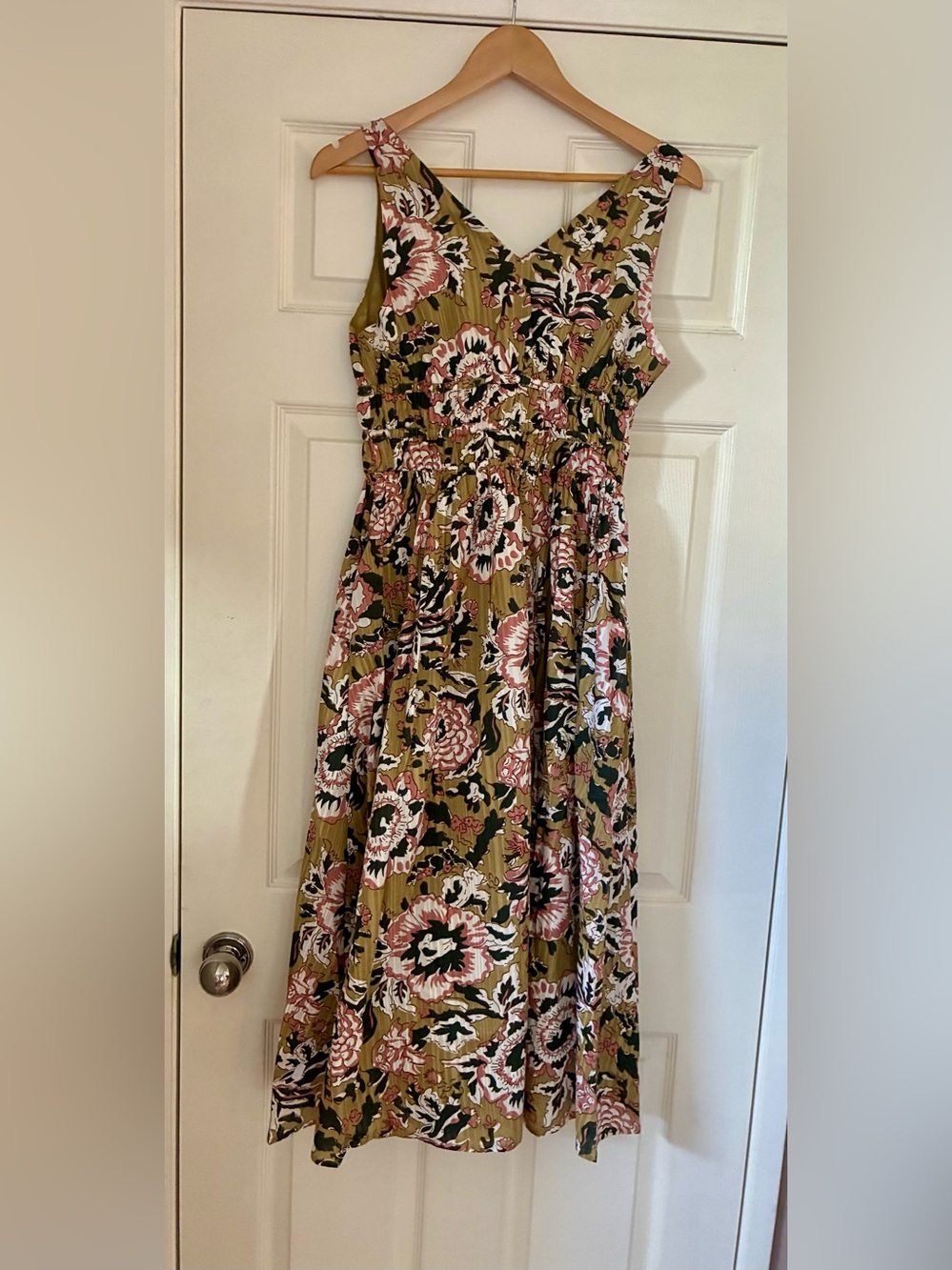 Caroline Constas Floral Sleeveless Cotton Midi Dress size Small NWT - Picture 3 of 6